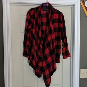 Flannel cardigan